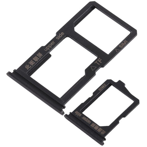 2 x SIM Card Tray + Micro SD Card Tray for Vivo Y66(Black)