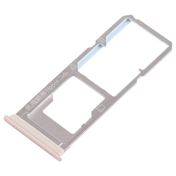 2 x SIM Card Tray + Micro SD Card Tray for Vivo Y79(Gold)