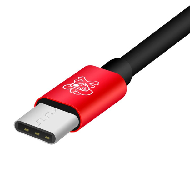 ENKAY Hat-ptince Type-C to Type-C&3.5mm Jack Charge Audio Adapter Cable, - Galaxy, HTC, Google, LG, Sony, Huawei, Xiaomi, Lenovo and Other Android Phone(Red)