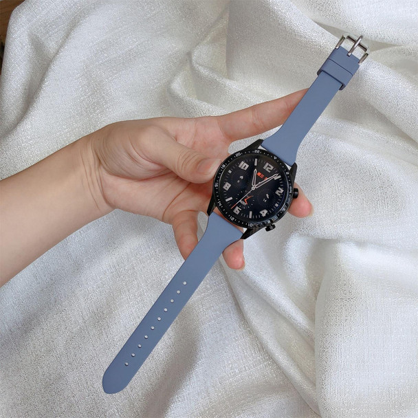 20mm T-shaped Buckle Silicone Watch Band(Lavender Grey)