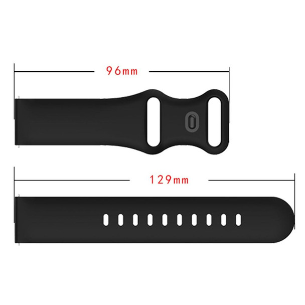 22mm - Samsung Galaxy Watch Active 3 45mm Butterfly Buckle Silicone Watch Band(Light Grey)