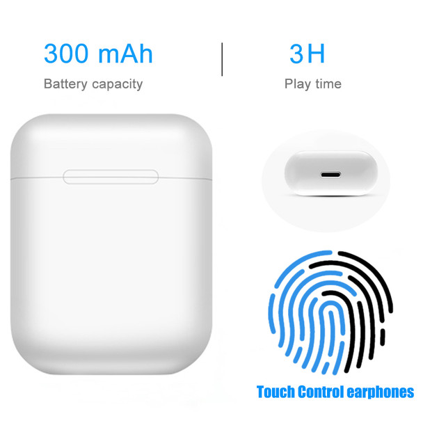 i12 TWS Bluetooth Earphones with Charging Case