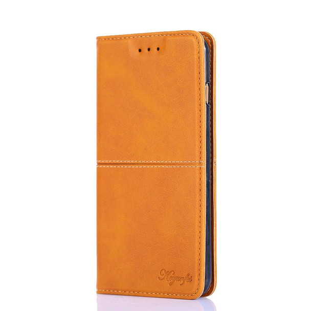 Alcatel Axel/Lumos Cow Texture Magnetic Horizontal Flip Leatherette Phone Case(Light Brown)