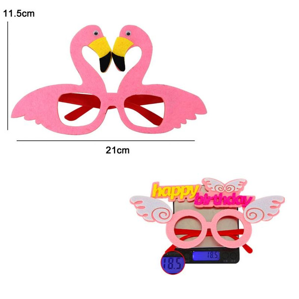 2 PCS Funny Glasses Birthday Party Cartoon Decoration Photo Props, Shape: Yellow Letters