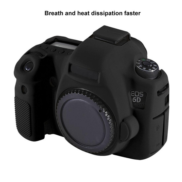 PULUZ Soft Silicone Protective Case for Canon EOS 6D(Black)