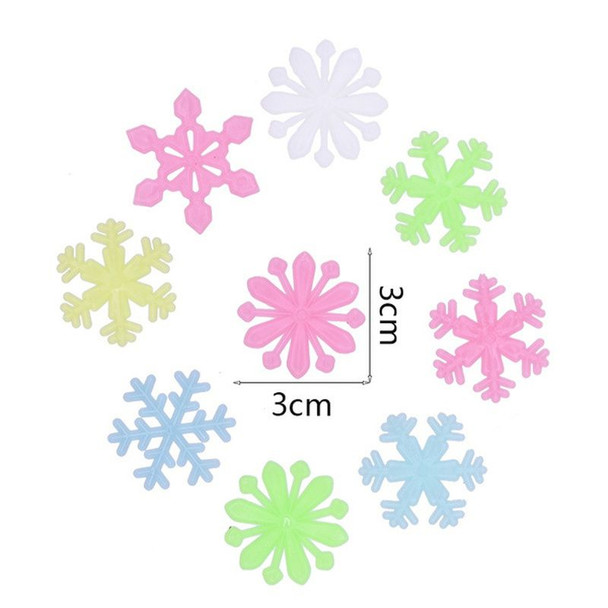 50pcs 3D Luminous Snowflake Self-Adhesive Wall Stickers