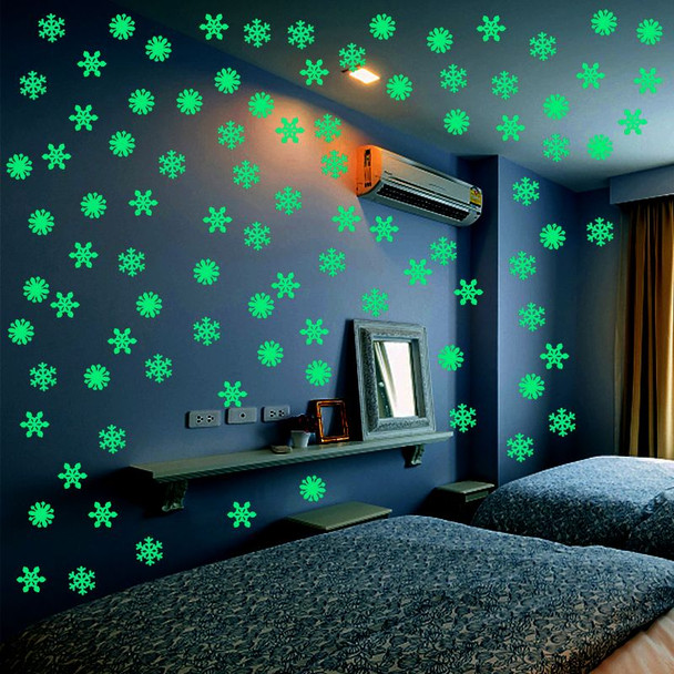 50pcs 3D Luminous Snowflake Self-Adhesive Wall Stickers
