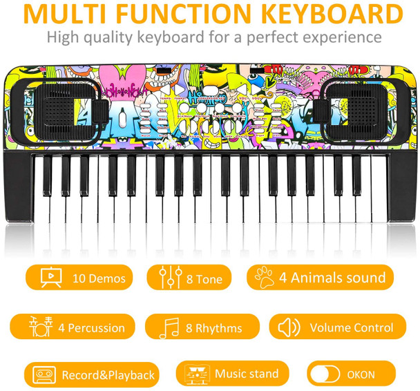 Electronic Music Learning Keyboard 37-Key