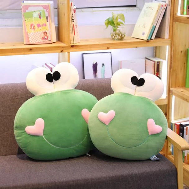 Ultra Soft Cuddly Stuffed Green Frog-Shaped Throw Pillow