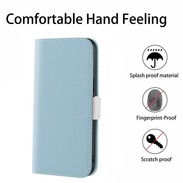 Xiaomi Redmi Note 11 4G Foreign Candy Color Litchi Texture Leather Phone Case(Light Blue)