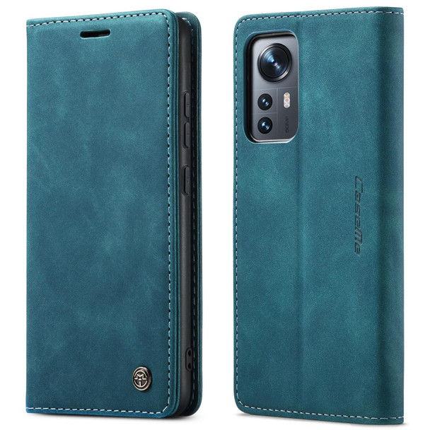 Xiaomi 12/12X CaseMe 013 Multifunctional Horizontal Flip Leather Phone Case(Blue)