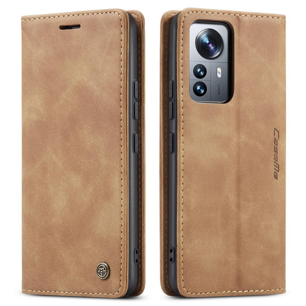 Xiaomi 12 Pro CaseMe 013 Multifunctional Horizontal Flip Leather Phone Case(Brown)