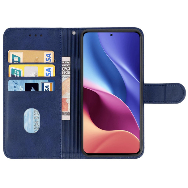 Xiaomi Redmi K40 Pro Leather Phone Case(Blue)