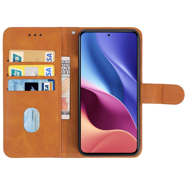 Xiaomi Redmi K40 Pro Leather Phone Case(Brown)