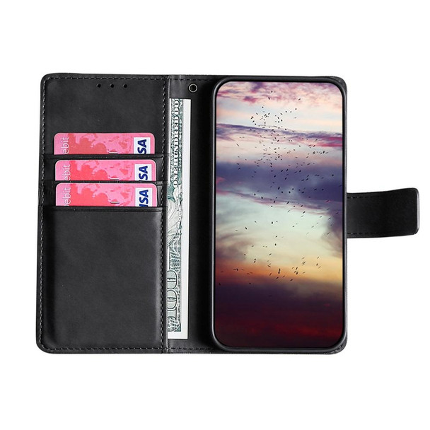 Xiaomi Redmi Note 11 5G/Poco M4 Pro 5G Skin Feel Crocodile Magnetic Clasp Leather Phone Case(Black)