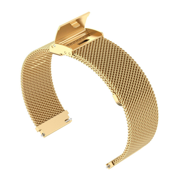 19mm Snap-fit Stainless Steel Mesh Watch Band(Gold)