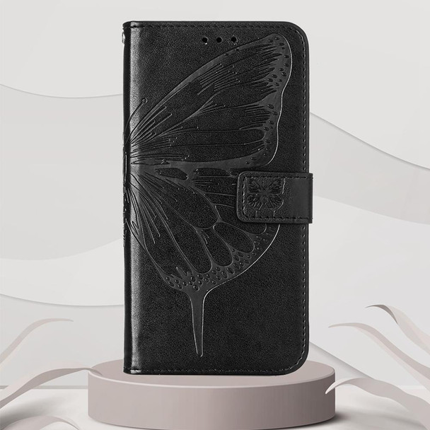 Tecno Camon 18 Premier Embossed Butterfly Leather Phone Case(Black)