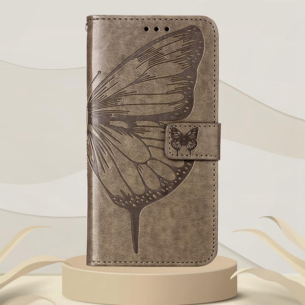 Xiaomi 12 Pro Embossed Butterfly Leather Phone Case(Grey)