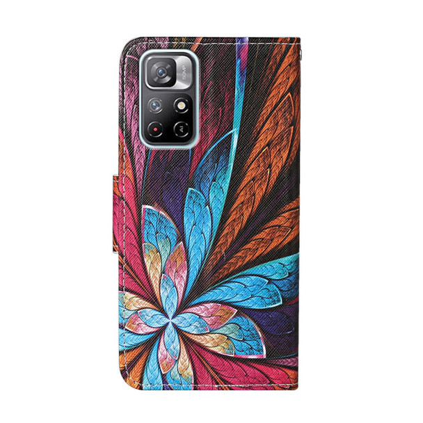 Xiaomi Redmi Note 11 China Colored Drawing Pattern Flip Leather Case(Colorful Flowers)