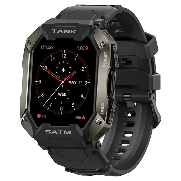 TANK M1 1.72 TFT Screen Smart Watch, Support Sleep Monitoring / Heart Rate Monitoring(Black)