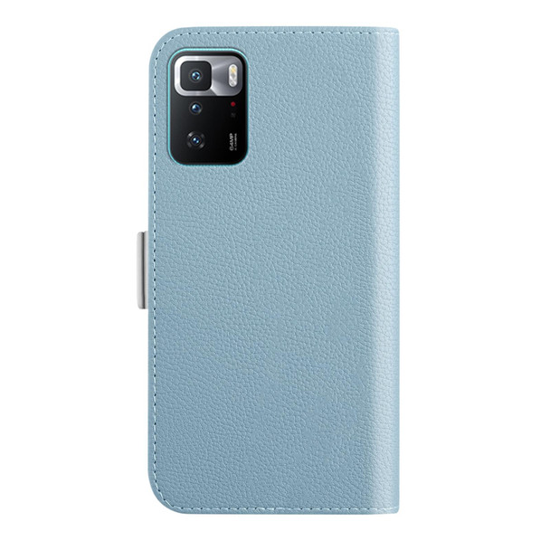 Xiaomi Redmi Note 10 Pro 5G Candy Color Litchi Texture Leather Phone Case(Light Blue)