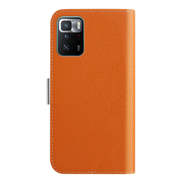 Xiaomi Redmi Note 10 Pro 5G Candy Color Litchi Texture Leather Phone Case(Orange)