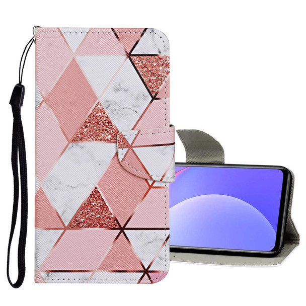 Xiaomi Redmi Note 10 5G Colored Drawing Pattern Flip Leather Case(Marble)