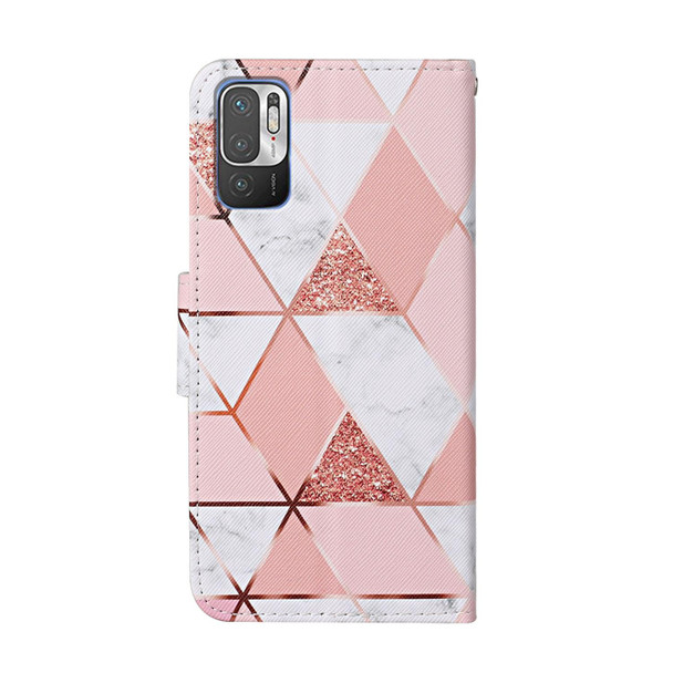 Xiaomi Redmi Note 10 5G Colored Drawing Pattern Flip Leather Case(Marble)