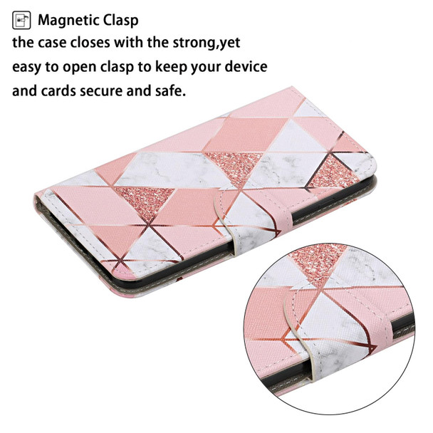 Xiaomi Redmi Note 10 5G Colored Drawing Pattern Flip Leather Case(Marble)