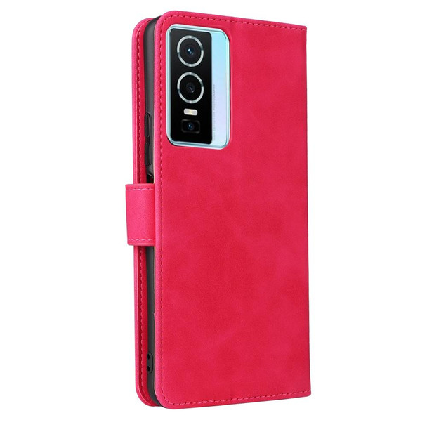 vivo Y76 5G/Y76S 5G/Y74S Skin Feel Magnetic Flip Leather Phone Case(Rose Gold)