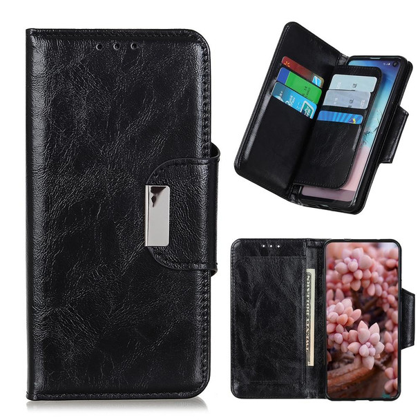 Xiaomi Redmi Note 11E/Redmi 10 5G Crazy Horse Texture Magnetic Buckle Leather Phone Case(Black)