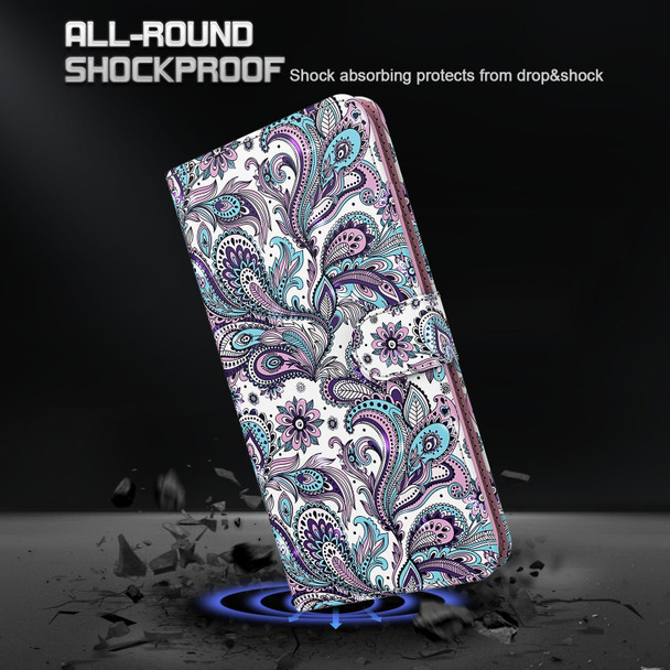 Xiaomi Redmi Note 10 / 10S 3D Painting Pattern TPU + PU Leather Phone Case(Swirl Pattern)