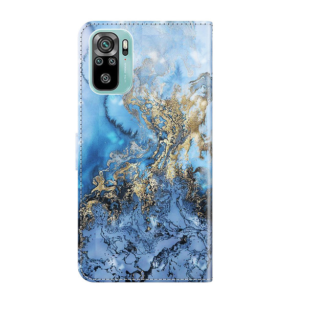 Xiaomi Redmi Note 10 / 10S 3D Painting Pattern TPU + PU Leather Phone Case(Milky Way)