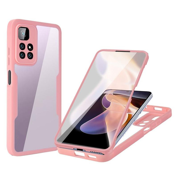 Xiaomi Redmi Note 11 Pro Acrylic + TPU 360 Degrees Full Coverage Shockproof Phone Case(Pink)