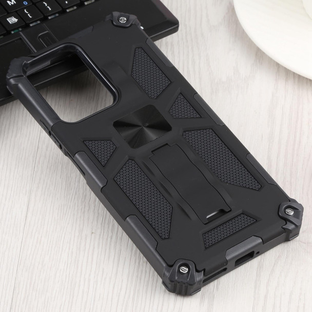 Xiaomi Mi 11T / 11T Pro Shockproof TPU + PC Magnetic Protective Phone Case with Holder(Black)