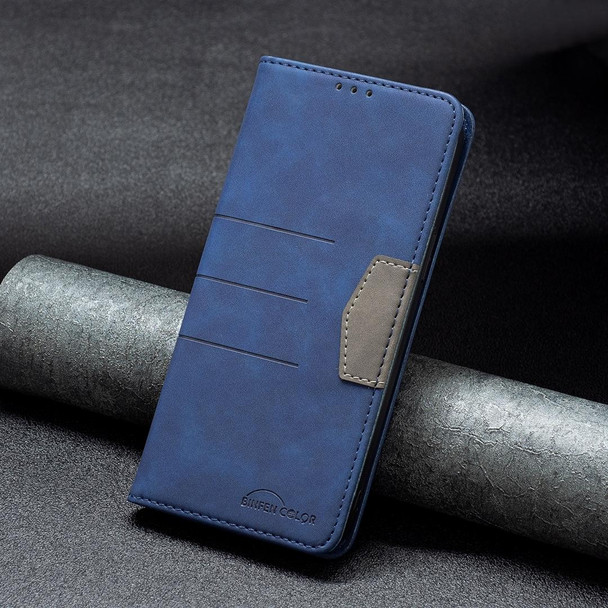 Xiaomi Redmi 10 Magnetic Splicing Leather Phone Case(Blue)