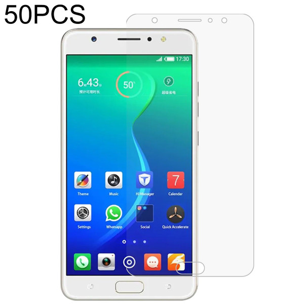 50 PCS 0.26mm 9H 2.5D Tempered Glass Film - Tecno i3