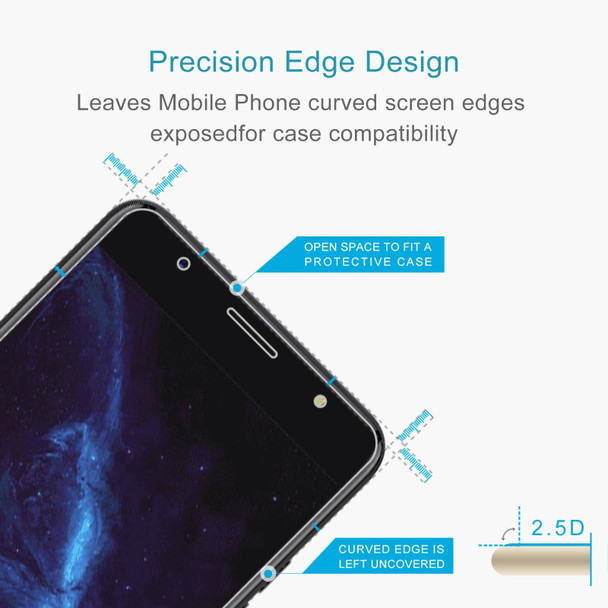 10 PCS 0.26mm 9H 2.5D Tempered Glass Film - Tecno i7