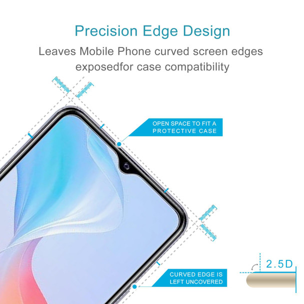 50 PCS 0.26mm 9H 2.5D Tempered Glass Film - vivo Y30G