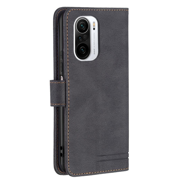 Xiaomi Mi 11i / Poco F3 Magnetic Clasp RFID Blocking Anti-Theft Leather Case with Holder & Card Slots & Wallet(Black)