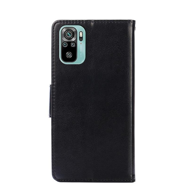 Xiaomi Redmi Note 10 4G / Note 10S Crystal Texture Horizontal Flip Leather Case with Holder & Card Slots & Wallet(Black)