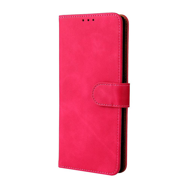 vivo iQOO 8 Pro Solid Color Skin Feel Magnetic Buckle Horizontal Flip PU Leather Case with Holder & Card Slots & Wallet(Rose Gold)