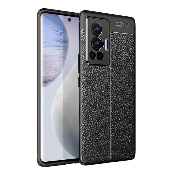 vivo X70 Pro Litchi Texture TPU Shockproof Case(Black)