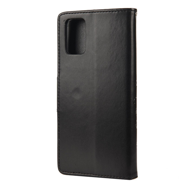 Butterfly Flower Pattern Horizontal Flip Leatherette Case with Holder & Card Slots & Wallet - Xiaomi Redmi 10(Black)
