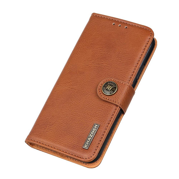 Xiaomi Redmi 10 / Redmi Note 11 4G KHAZNEH Cowhide Texture Horizontal Flip Leather Case with Holder & Card Slots & Wallet(Brown)