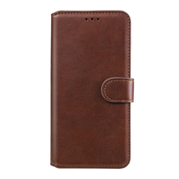 Classic Calf Texture PU + TPU Horizontal Flip Leatherette Case with Holder & Card Slots & Wallet - vivo Y72 5G(Brown)