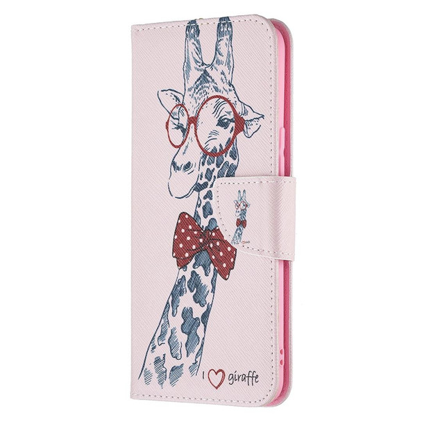 vivo V21e 5G Colored Drawing Pattern Horizontal Flip Leather Case with Holder & Card Slots & Wallet(Deer)