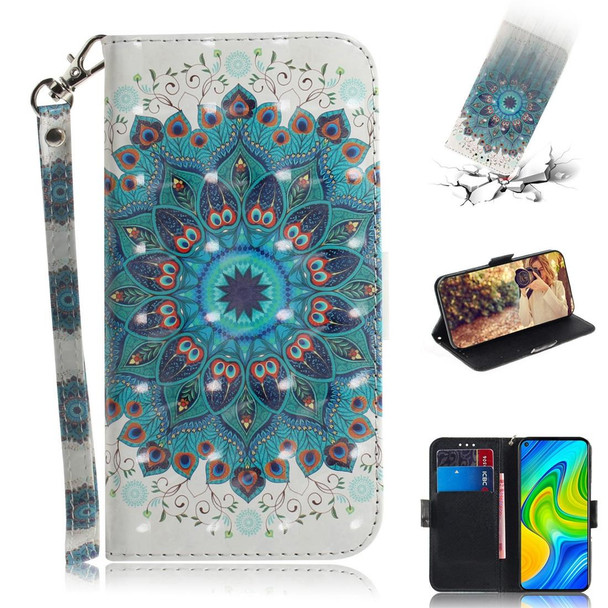 Xiaomi Redmi Note 9 / Redmi 10X 4G 3D Painted Pattern Magnetic Attraction Horizontal Flip Leather Case with Holder & Card Slot & Wallet & Lanyard(Zoo)