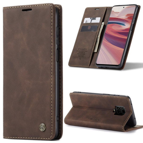 Xiaomi Redmi Note 9 Pro/Note 9 Pro Max/Note 9s CaseMe 013 Multifunctional Horizontal Flip Leather Case, with Card Slot & Holder & Wallet(Coffee)