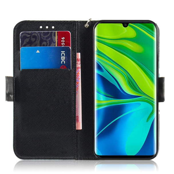Xiaomi Mi CC9 Pro / Note 10 / Note 10 Pro 3D Formula Pattern Magnetic Attraction Horizontal Flip Leather Case with Lanyard, Support Holder & Card Slot & Wallet(Peacock Wreath)